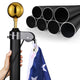 TheLAShop Heavy Duty Flagpole 13Gauge Thick Flag Pole (20ft,25ft,30ft Options), 25ft Black Image