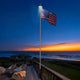TheLAShop Aluminum Flagpole with Light & Dock Mount, Deluxe Eagle Topper