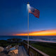 TheLAShop Aluminum Flagpole with Light & Dock Mount, Deluxe Eagle Topper Image
