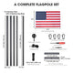 TheLAShop 30ft Heavy Duty Flagpole 10Gauge Thick All Aluminum Pole Image