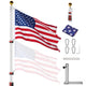 TheLAShop Telescoping Flagpole with Tire Mount (20ft,25ft,30ft Options) Image