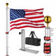 TheLAShop Telescoping Flagpole with Tire Mount (20ft,25ft,30ft Options), 25ft Image