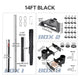 TheLAShop Telescopic Antenna Pole with Ladder Mount for Starlink Mini, 14ft Black Image