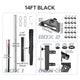 TheLAShop Telescopic Antenna Pole with Ladder Mount for Starlink Mini, 14ft Black Image