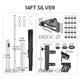 TheLAShop Telescopic Antenna Pole with Ladder Mount for Starlink Mini, 14ft Silver Image