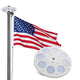 TheLAShop Aluminum Flagpole with Light Solar Powered(20ft,25ft,30ft Options), 20ft Black Image