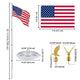 TheLAShop Telescoping Flagpole with Light Deluxe Eagle (20',25',30' Options), 25ft Silver Image