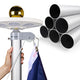 TheLAShop 13-gauge Heavy Duty Flagpole with Light (20',25',30' Options), 20ft Silver Image