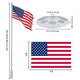 TheLAShop 13-gauge Heavy Duty Flagpole with Light (20',25',30' Options) Image