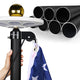 TheLAShop 13-gauge Heavy Duty Flagpole with Light (20',25',30' Options), 25ft Black Image