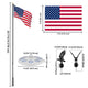 TheLAShop 13Gauge Heavy Duty Flagpole with Light Deluxe Eagle(20',25',30' Options) Image