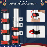 TheLAShop Aluminum Telescopic Antenna Pole for Starlink Mini with Tire Mount Image