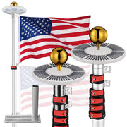 TheLAShop Solar Lighted Telescoping Tailgate Flagpole Image
