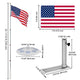 TheLAShop Solar Lighted Telescoping Tailgate Flagpole, 25ft Silver Image