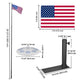 TheLAShop Solar Lighted Telescoping Tailgate Flagpole, 30ft Black Image