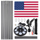 TheLAShop 20ft Aluminum Flagpole with Light & Eagle Top Image