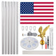 TheLAShop 20ft Aluminum Flagpole with Light & Eagle Top Image