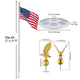 TheLAShop 20ft Aluminum Flagpole with Light & Eagle Top Image