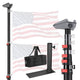 TheLAShop Aluminum Telescopic Antenna Pole for Starlink Mini with Tire Mount, 25ft Black Image