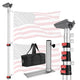 TheLAShop Aluminum Telescopic Antenna Pole for Starlink Mini with Tire Mount, 25ft Silver Image