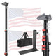 TheLAShop Aluminum Telescopic Antenna Pole for Starlink Mini with Tire Mount, 30ft Black Image