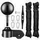 TheLAShop Flagpole Truck Pulley Cleat Hardware(Ball Eagle Options), Black Ball Top Image