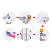 TheLAShop Flagpole Truck Pulley Cleat Hardware(Ball Eagle Options) Image
