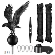 TheLAShop Flagpole Truck Pulley Cleat Hardware(Ball Eagle Options), Black Eagle Top Image