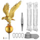 TheLAShop Flagpole Truck Pulley Cleat Hardware(Ball Eagle Options), Gold Ball Top Image