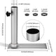 TheLAShop Telescoping Flagpole with Tire Mount (20ft,25ft,30ft Options) Image