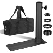 TheLAShop 16"x6" Metal Telescoping Tailgating Flagpoles Tire Stand, Black Image