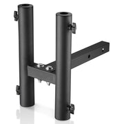 TheLAShop 1 9/16" Receiver Hitch Dual Flag Pole Holder for 1" to 2" Poles Image