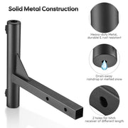 TheLAShop 1 9/16" Receiver Hitch Flag Pole Holder for 1" to 2" Poles Image