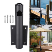 TheLAShop Vertical Pole Mount for Dock, Deck Holds D1" to 2 3/8" Pole Image