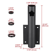 TheLAShop Vertical Pole Mount for Dock, Deck Holds D1" to 2 3/8" Pole Image