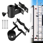 TheLAShop Pole Mount for RV Ladders, Posts & Railings(Holds 1"-2 3/8" Poles) Image