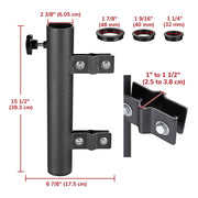 TheLAShop RV Ladder Mounted Flagpole Holder for 1" to 2 3/8" Pole Image