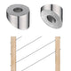 TheLAShop Rubber Protector Sleeves for Cable Railing Posts 1/8"-3/16" 60ct. Image