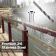 TheLAShop T316 Protector Sleeves for Cable Railing Posts 1/8"-3/16" Image