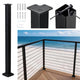 TheLAShop Cable Railing Post - 36x2x2 Single Corner Post T304 SS 16Gauge Image