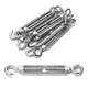 TheLAShop 1/4" x 4" Stainless Turnbuckles Hook & Eye for Cable Wire Rope Image