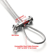 TheLAShop Double-saddle Clamp for 1-2mm Cable Wire with M4 Screws 60ct. Image