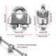 TheLAShop U Bolt Wire Rope Clips 18ct. Stainless Steel, M3(9mm) 1/8in Image