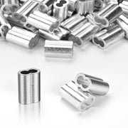 TheLAShop Cable Wire Rope Ferrule Aluminum Swage Sleeves 100ct. Image