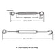 TheLAShop Stainless Steel Hook - Eye Turnbuckles for Cable Wire Rope, M10 6ct. Image