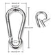 TheLAShop Cable Rope Carabiner Snap Hook 304 Stainless Steel, M6 30ct. Image