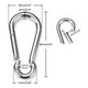 TheLAShop Cable Rope Carabiner Snap Hook 304 Stainless Steel, M8 6ct. Image