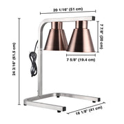 TheLAShop Food Heat Lamp w/ 2 Bulbs Freestanding Food Warmer 110V Image
