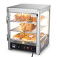 TheLAShop 3 Tier Food Warmer Comml. Countertop Pizza Cabinet 15x15x20 Image