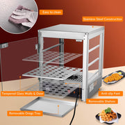 TheLAShop 3 Tier Food Warmer Comml. Countertop Pizza Cabinet 15x15x20 Image
